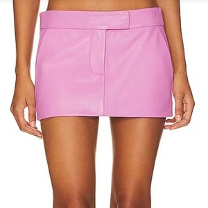 Lamarque Inaya Micro Mini Lamb Leather Trouser Skirt